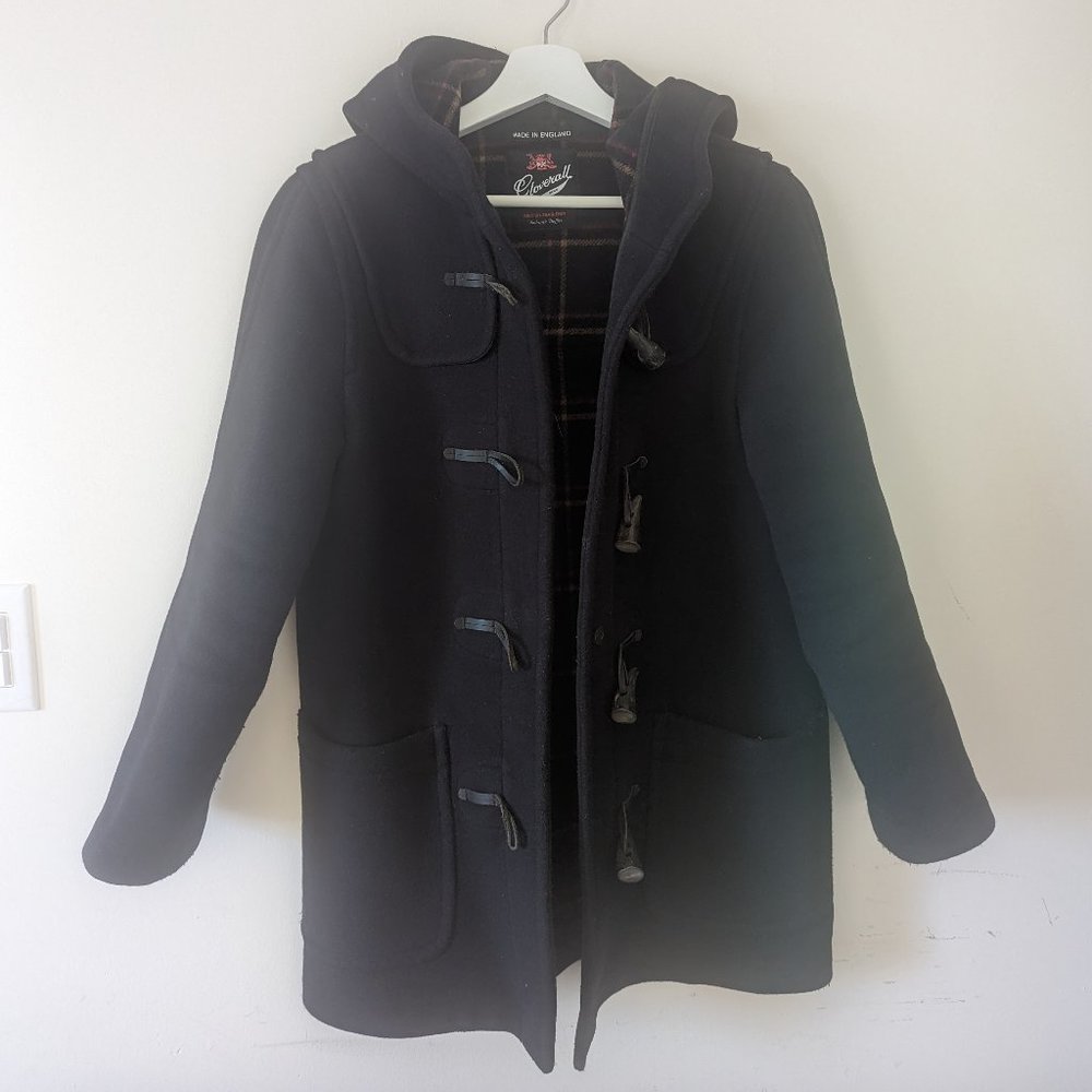 Gloverall, classic slim fit Duffle Coat, made in England, navy, size 6
